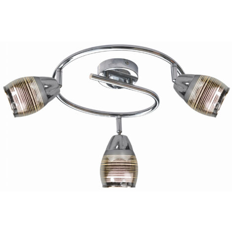 Plafoniera Candellux Milton cromata in metallo 3xE14
