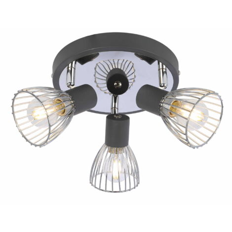 Plafoniera Candellux MODO 98-61546 3xE14 nero/cromo