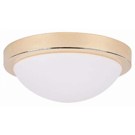 Plafoniera Candellux RODA Ø28 IP44 vetro oro/bianco E27