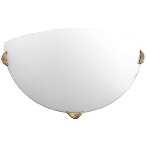 Plafoniera Candellux Sara 30cm vetro bianco ottone E27