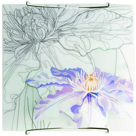 Plafoniera Candellux Spring cromata vetro bianco E27 30cm