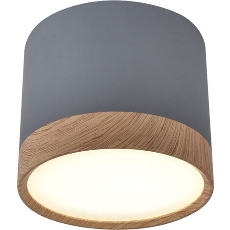 Plafoniera Candellux TUBA LED 9W 4000K grigio legno