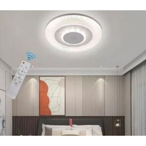 Plafoniera Cassa Bluetooth LED Musicale RGB da Soffitto 72W Dimmerabile Smart Speaker APP CC44-RGB-O