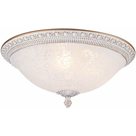 Plafoniera Ceiling & Wall in Metallo Pascal Bianco con Oro