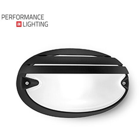 Plafoniera CHIP GRILL ovale nera