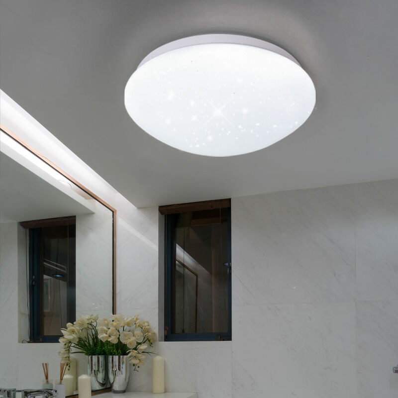 Image of Etc-shop - Plafoniera cielo stellato led lampada da cucina lampada da soffitto camera da letto, bianco, 8W 560lm bianco freddo, PxH 21,5 x 7,8 cm