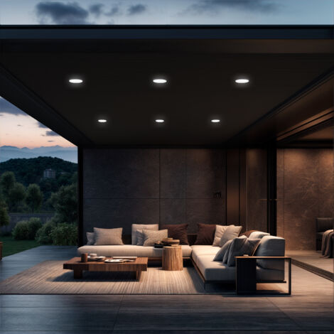 Plafoniera Circolare da Esterno 929042LED 24W Ø220mm Nero