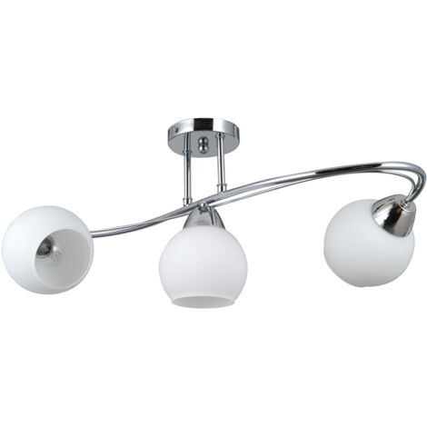 Plafoniera classica cromata 3 luci E27 Italux Bevio