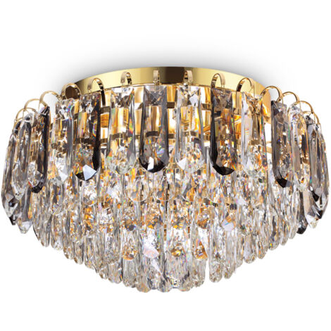 Plafoniera Classica Magnolia Metallo Oro 7 Luci G9 3W 3000K Luce Calda