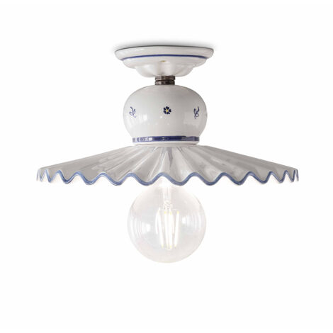Plafoniera Classica Roma Metallo E Ceramica Nero Sfumato Rame 31Cm 1 Luce E27