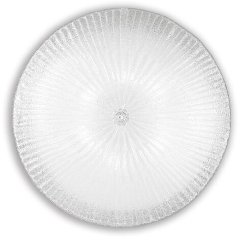 Plafoniera Classica Shell Vetro Trasparente 6 Luci E27