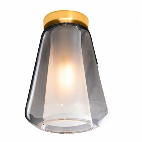 Plafoniera classica top light double skin 1176os pl1 gamma fu e27 led vetro lampada soffitto