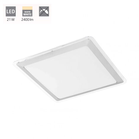 Plafoniera Classico Competa 1 Acciaio Bianco Luce Led Integrato 21W