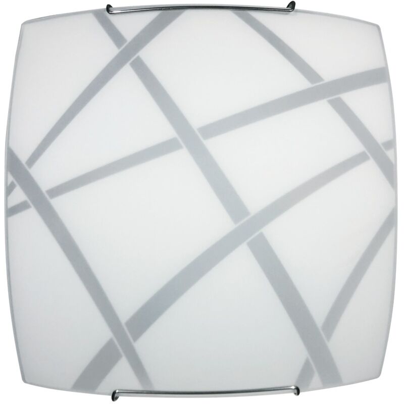 Image of E-energy - Plafoniera da interno e - energy clio in vetro 40 x 40 cm bianca 2 x e27