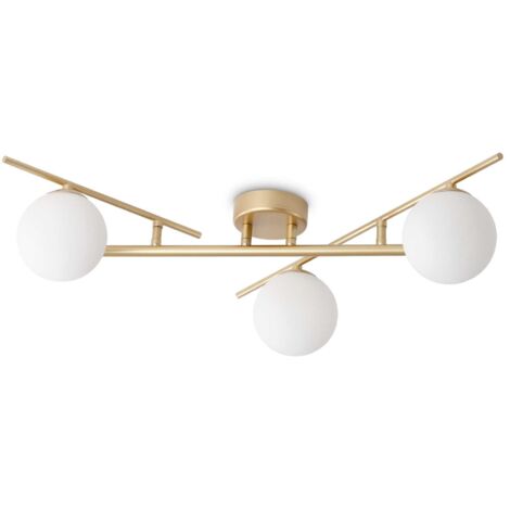 Plafoniera Contemporanea Atlas Metallo Oro 3 Luci G9 4W 3000K Ip20