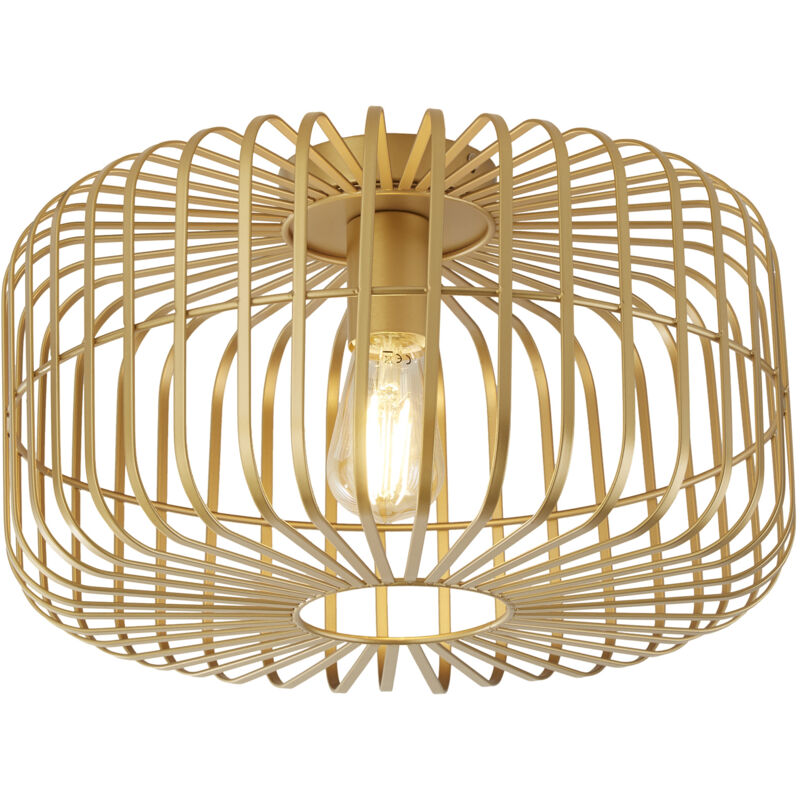 Image of Plafoniera Contemporanea Culla Acciaio Oro 1 Luce E27