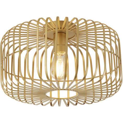 Plafoniera Contemporanea Culla Acciaio Oro 1 Luce E27