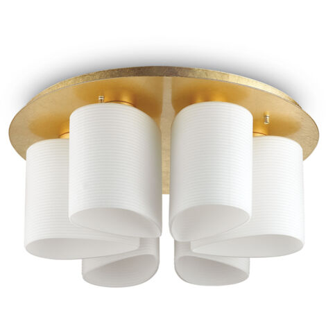 Plafoniera Contemporanea Daisy Metallo Oro 6 Luci E27