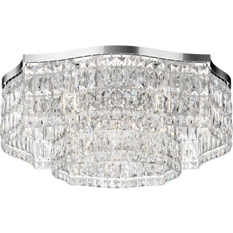 Plafoniera Contemporanea Dune Metallo Cromo 10 Luci