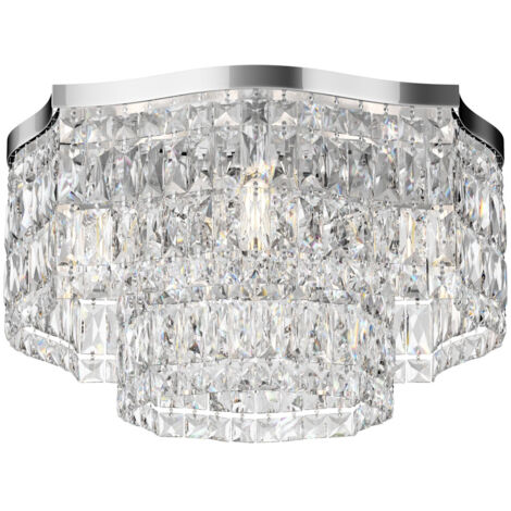 Plafoniera Contemporanea Dune Metallo Cromo 6 Luci