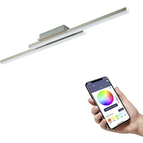 Plafoniera Contemporanea Fraioli-Z Alluminio Nichel Satinato 2 Luci Led 17W