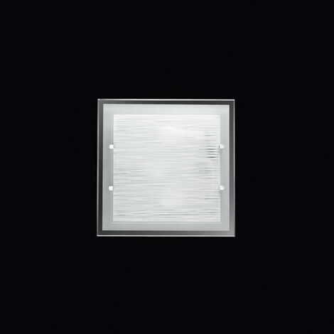 Plafoniera Contemporanea Frame Vetro Bianco Satinato 3 Luci E27