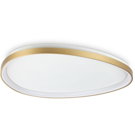 Plafoniera Contemporanea Gemini Metallo Ottone Led Integrato 42W 3000K Ip20