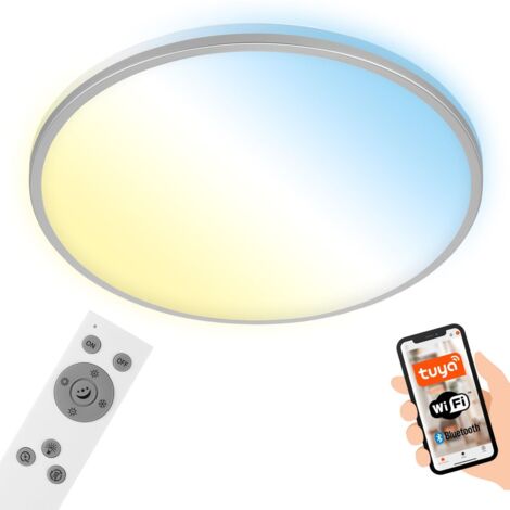 Plafoniera Contemporanea Ivy Brilo Smart Metallo Bianco Led Integrato 24W 3000K