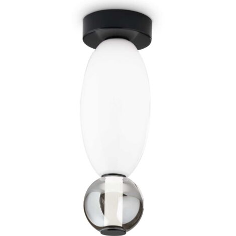 Plafoniera Contemporanea Lumiere Metallo Nero Led Integrato 18W 3000K Ip20
