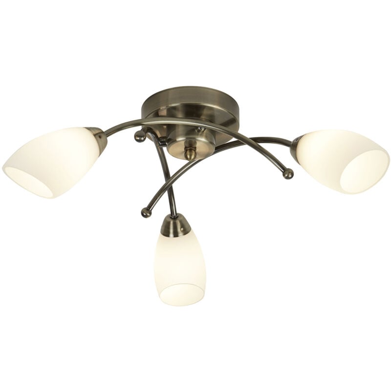 Eglo - Plafoniera Contemporanea Lyric Music Acciaio Adjustable Vetro 3 Luci G9