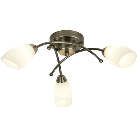 Plafoniera Contemporanea Lyric Music Acciaio Adjustable Vetro 3 Luci G9