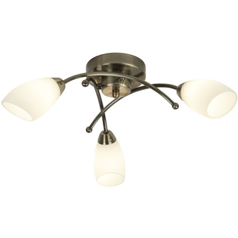 Plafoniera Contemporanea Lyric Music Acciaio Adjustable Vetro 3 Luci G9