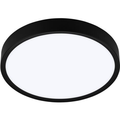 Plafoniera Contemporanea Musurita Policarbonato Nero 6 Luci Led Integrato 5,5W