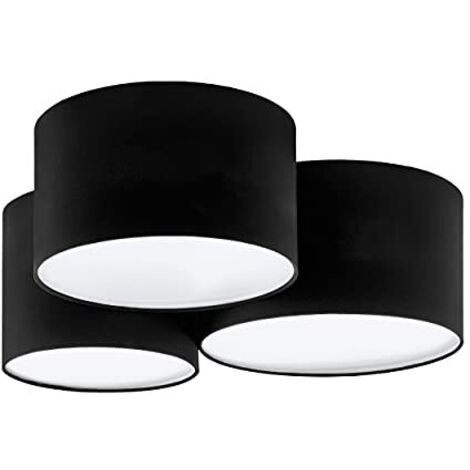 Plafoniera Contemporanea Pastore 2 Acciaio Bianco 3 Luci E27