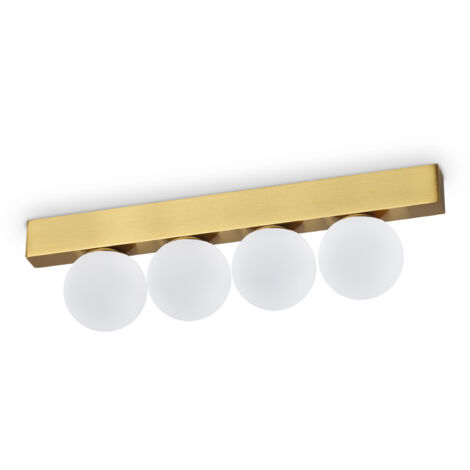 Plafoniera Contemporanea Ping Pong Metallo Ottone Led Integrato 12W 3000K Ip20