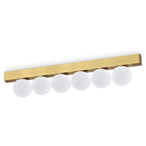 Plafoniera Contemporanea Ping Pong Metallo Ottone Led Integrato 18W 3000K Ip20