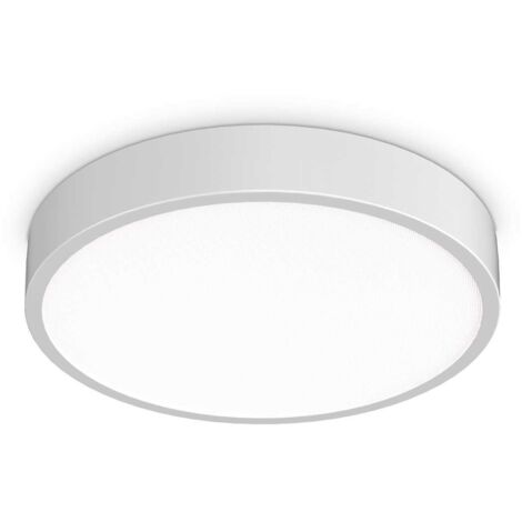 Plafoniera Contemporanea Ray Metallo Bianco Led Integrato 44W 3000K Ip44