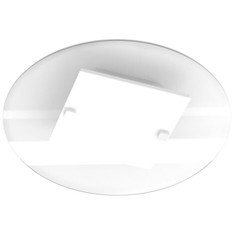 Plafoniera Contemporanea Round Metallo Bianco Vetro 2 Luci E27 D.40Cm