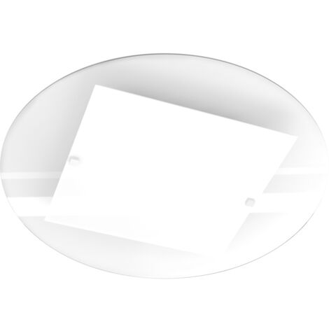 Plafoniera Contemporanea Round Metallo Bianco Vetro 4 Luci E27 D.75Cm