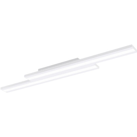Plafoniera Contemporanea Saliteras-Z Acciaio Bianco 2 Luci Led Integrato 10,2W