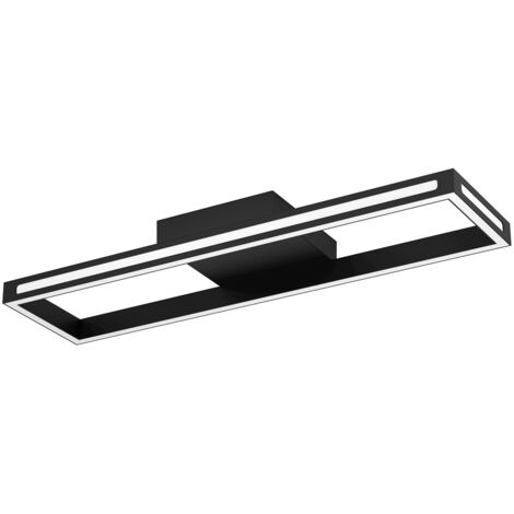 Plafoniera Contemporanea Salvilanas-Z Alluminio Nero Luce Led Integrato 21W