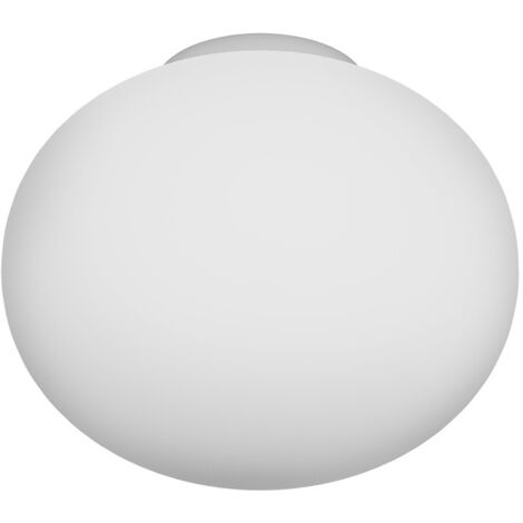 Plafoniera Contemporanea Soft Metallo Cromo Vetro Acidato Opaco 1 Luce E27 35Cm