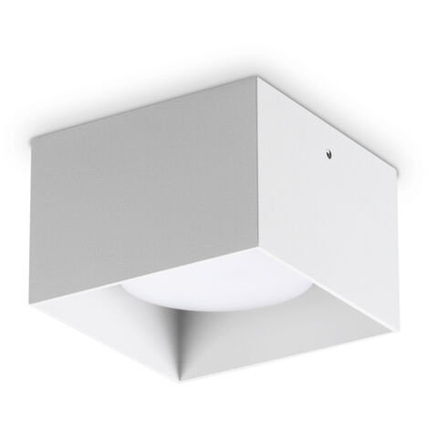 Plafoniera Contemporanea Spike Alluminio Bianco 1 Luce Gx53 15W 3000K Ip20