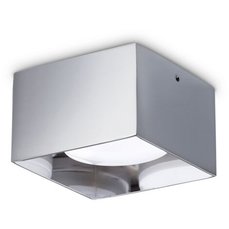 Plafoniera Contemporanea Spike Alluminio Cromo 1 Luce Gx53 15W 3000K Ip20