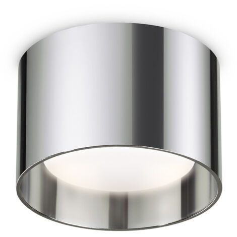 Plafoniera Contemporanea Spike Alluminio Cromo 1 Luce Gx53 15W 3000K Ip44