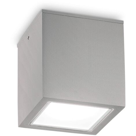 Plafoniera Contemporanea Techo Alluminio Grigio 1 Luce Gu10 20W Ip54