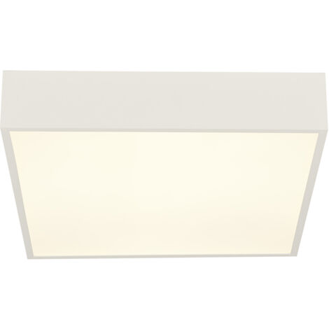 Plafoniera Contemporanea Zeus Alluminio Bianco Policarbonato Led 16W 3000K