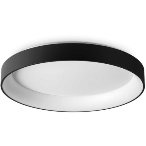 Plafoniera Contemporanea Ziggy Metallo Nero Led Integrato 62W 3000K Ip20