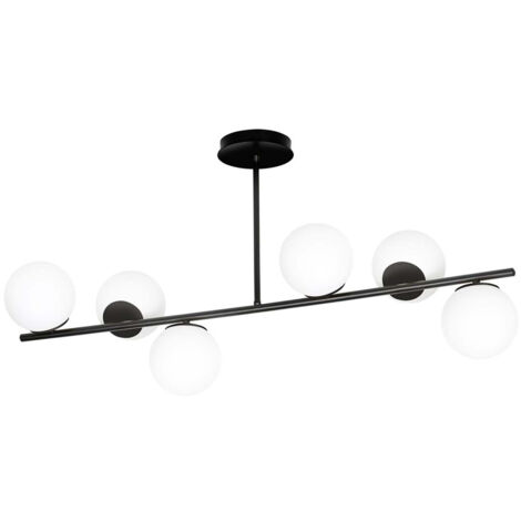 Plafoniera Contemporaneo Shiva Acciaio Nero 6 Luci E14 Ip20
