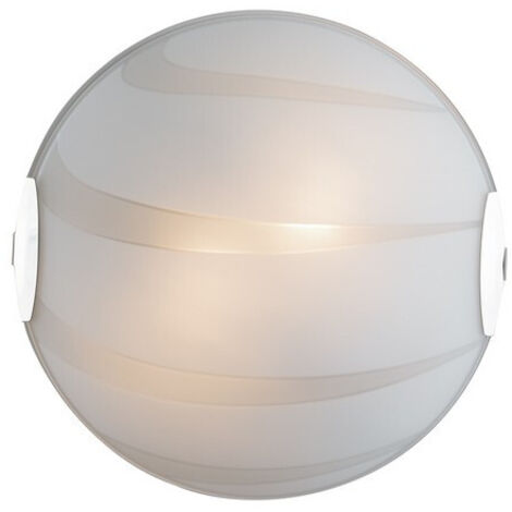 "Plafoniera CRI in vetro bianco 30 cm."